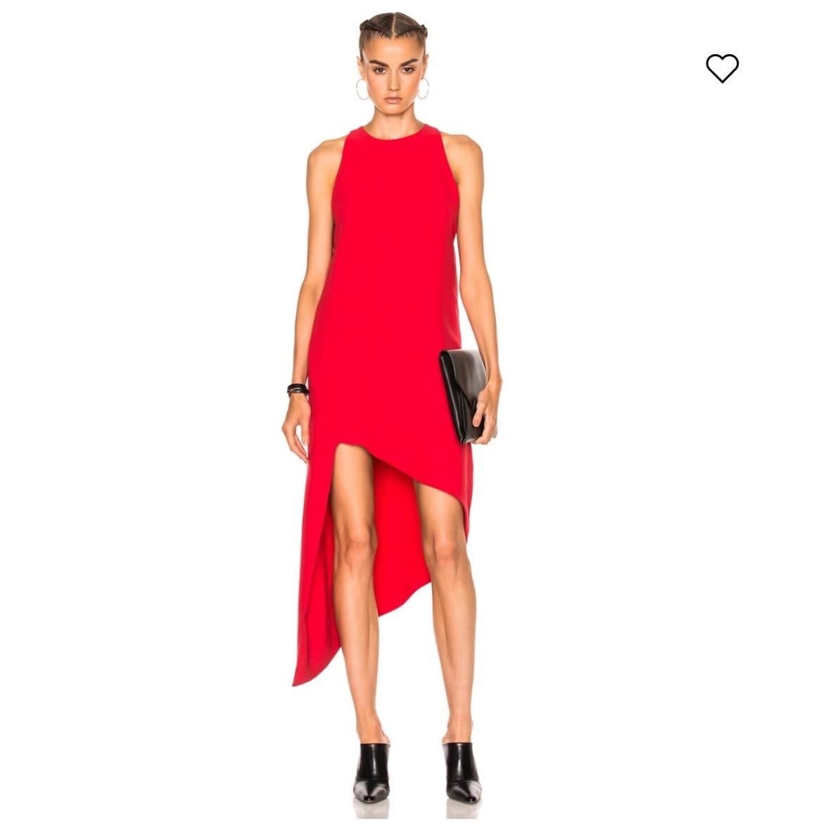 Iro Dress Size 6 / 38 Medium Hamlin Red Asymmetrical Sleeveless Minimalist Glam